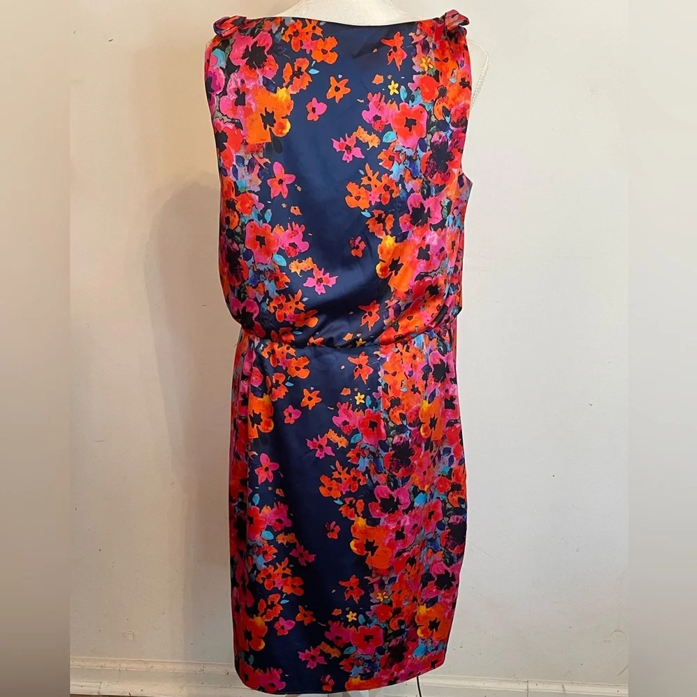 👗 Evan Picone Vintage Colorful Floral Sleeveless  Dress. From 1990,s. 👗 - Picture 4 of 9